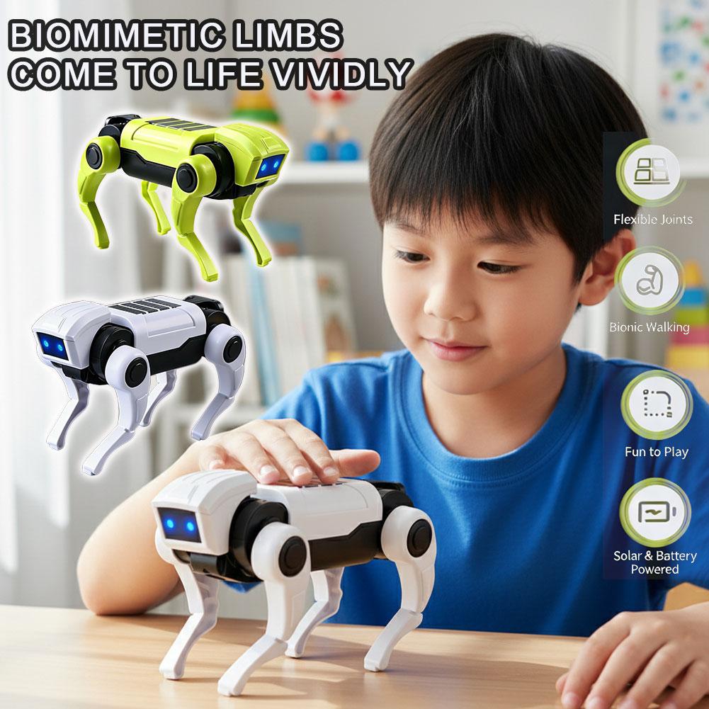Science Project Robot - DIY ประกอบ RC หุ่นยนต์สุนัขของเล่นรีโมทคอนโทรลชุดหุ่นยนต์กลไกการสอนวิทยาศาสตร์ชุดไฟฟ้าของขวัญสำหรับเด็ก