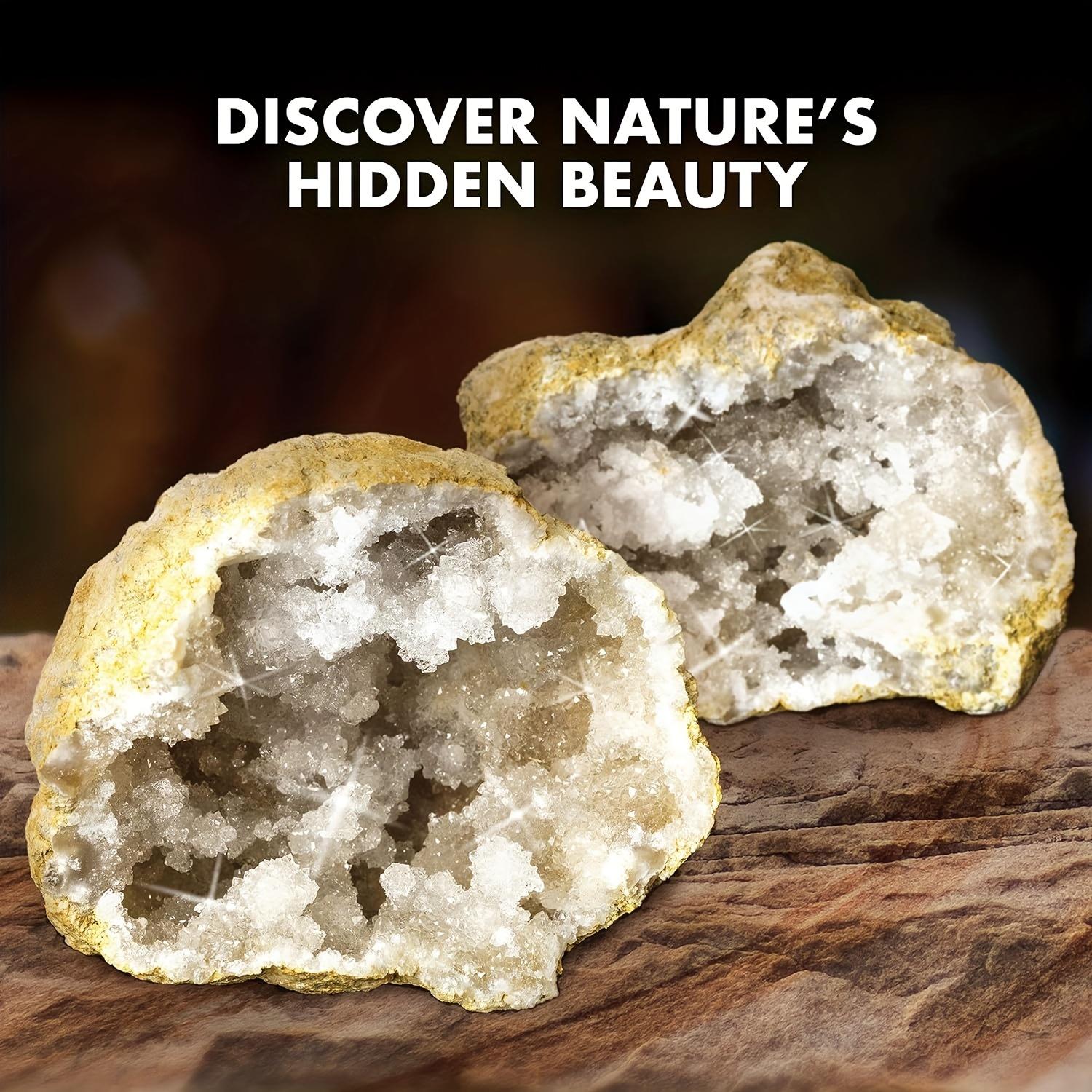 Geode Crystal Break - 5 ชิ้น (1.2-2 นิ้ว) ควอตซ์จีโอดธรรมชาติสำหรับการสอนและการสะสม -