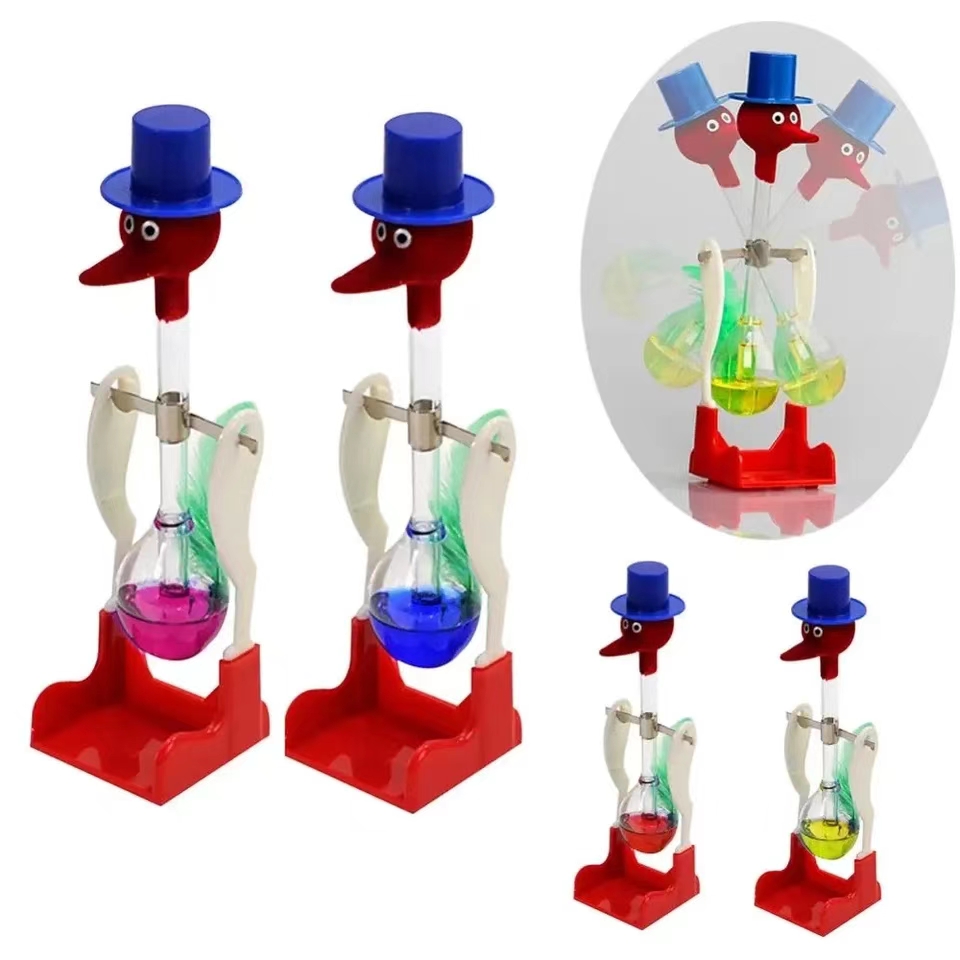 Science Bob - ของเล่นรูปนกนำโชคแบบใหม่ของเล่นสำหรับนกร้องนำโชคของเล่นรูปเป็ดตลกคลิกแบบถาวรอุปกรณ์วิทยาศาสตร์ทดลองตกแต่งโต๊ะ