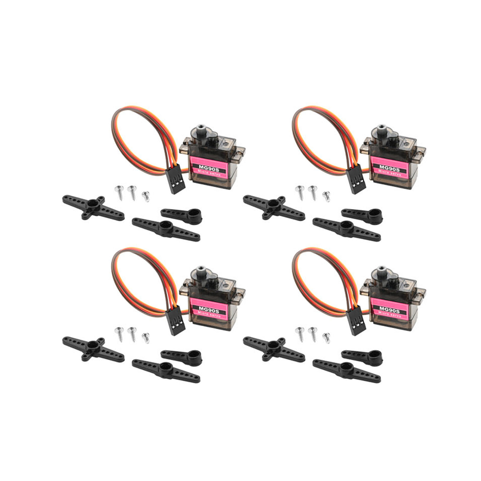 Robot Arm Motor - มอเตอร์เซอร์โวโลหะขนาดเล็ก 4 ชิ้น 90 องศา 9