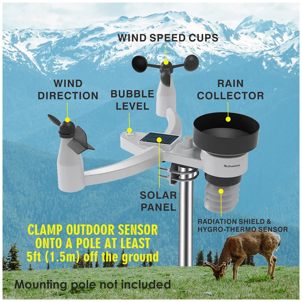 สถานีตรวจอากาศไร้สายกลางแจ้ง ว - Weather Station Indoor บทวิจารณ์และราคา