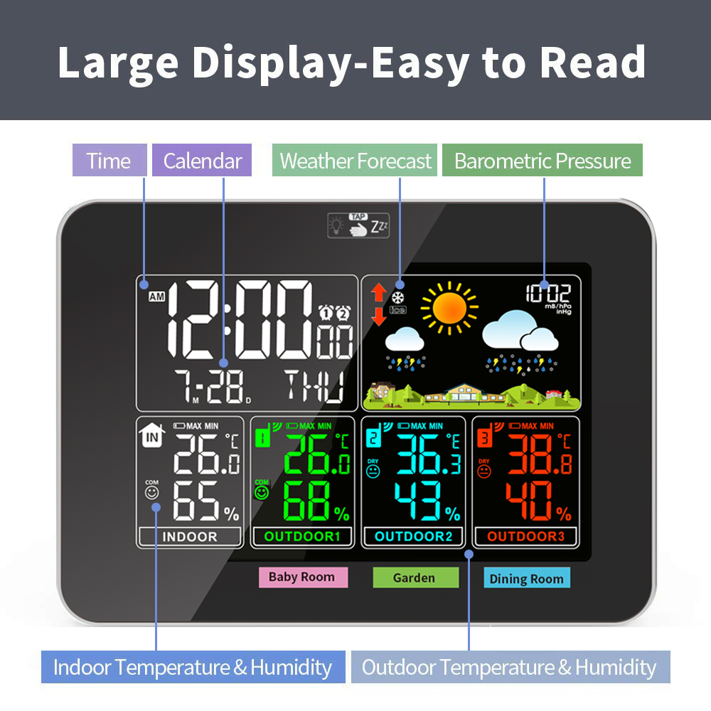 สถานีตรวจอากาศไร้สาย วัดอุณหภู - Weather Station Indoor บทวิจารณ์และราคา