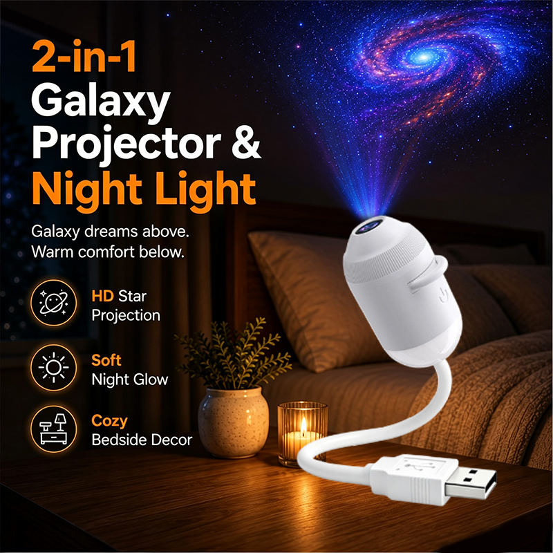 โปรเจคเตอร์ไฟกลางคืนแบบไดนามิก - Planetarium Projector Home บทวิจารณ์และราคา